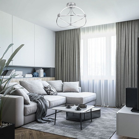 Потолочный светильник Eurosvet 90246/6 хром Smart - фото