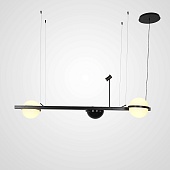 Реечный Подвесной Светильник Palma Wall Lamp 2 Шара + 1 Вазон Горизонтальная Imperiumloft 204172-22