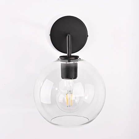 Бра Rh Utilitaire Globe Shade Single Sconce Black Imperiumloft 123275-22 - фото