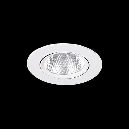 Св-к встр. Белый LED 1*6W 3000K 480Lm Ra80 24° IP20 D86xH50 220-240V ST211.538.06.24 - фото