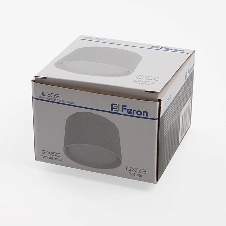 Светильник потолочный Feron HL359 12W, 230V, GX53, белый - фото