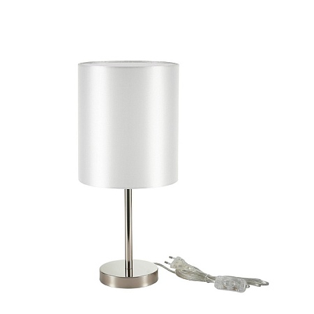 Прикроватная лампа Никель/Белый E14 1*40W SLE107304-01 - фото