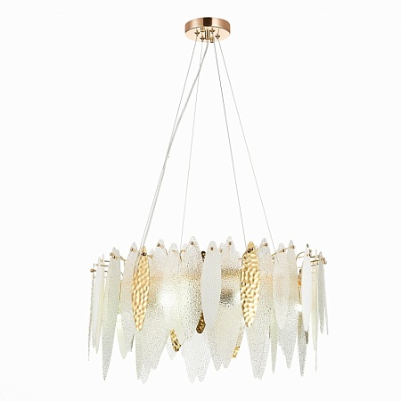 Люстра подвесная ST-Luce Золотистый/Прозрачный, Белый E14 8*60W SL1224.203.08 - фото