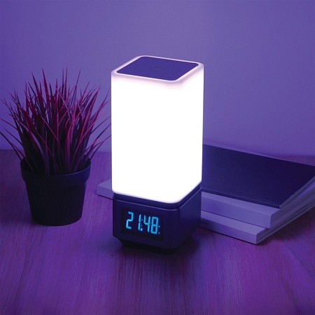 Smart-лампа с bluetooth-колонкой  серебристый Lussole Media 80418/1 - фото