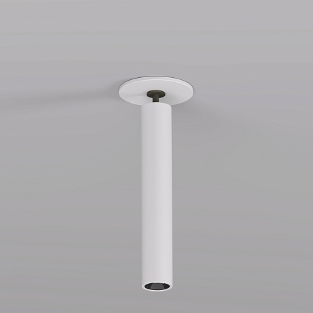 DK2517-WB Поворотный встраиваемый светильник SPACE со светодиодом H138mm d23mm 220V 8W 38° 4000К IP20 белый/черный алюминий - фото