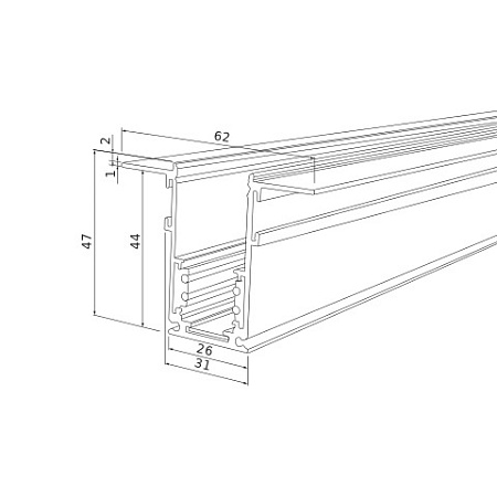 Slim Magnetic Шинопровод встраиваемый белый (1м) 85086/00 85086/00 Elektrostandard - фото