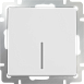 Выключатель одноклавишный с подсветкой белый WL01-SW-1G-LED - фото