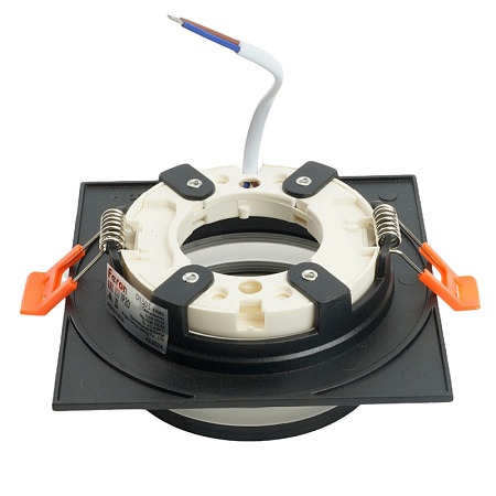 Светильник встраиваемый Feron DL503 LUNA потолочный GX53 черный квадрат - фото