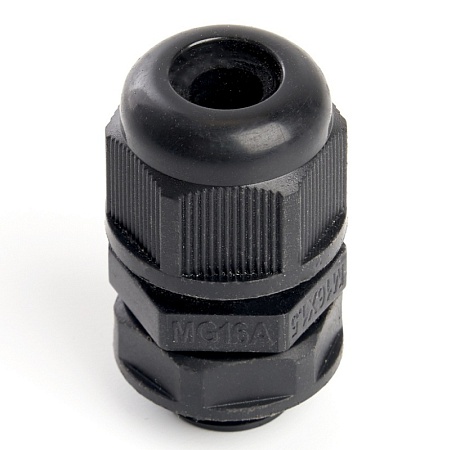 Сальник MG16 диаметр проводника 6-10 мм STEKKER, IP68, чёрный - фото