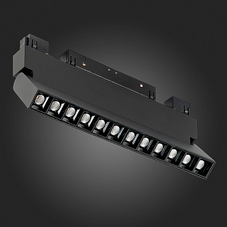 Магнитный трековый светильник Черный LED 1*12W 3000K 1 009Lm Ra>90 36° IP20 L219xW22xH1 ST364.436.12 - фото