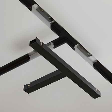 Т- образный коннектор встраиваемый Basity, черный  - фото