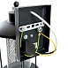 Светильник садово-парковый Feron PL721 на стену вниз  60W E27 230V, черный - фото