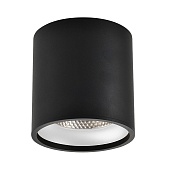 Светильник потолочный Черный LED 1*12W 3000K 840Lm Ra&gt;90 36° IP44 D80xH85 85-265V ST165.432.12