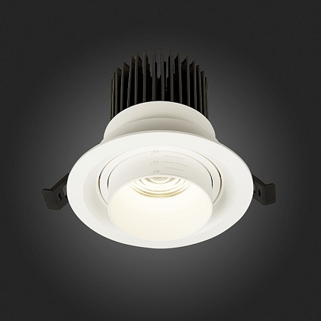 Св-к встр. Zoom Белый LED 1*12W 4000K 960Lm Ra90 15°-60° IP20 D115xH95 170-240V ST701.548.12 - фото