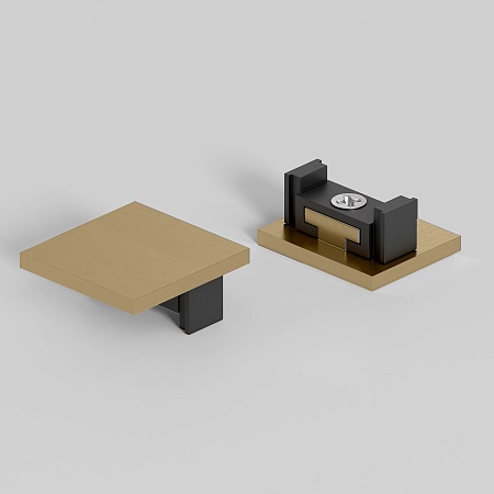 Brass Line Заглушки для накладного шинопровода латунь 2шт 85230/00 Elektrostandard - фото