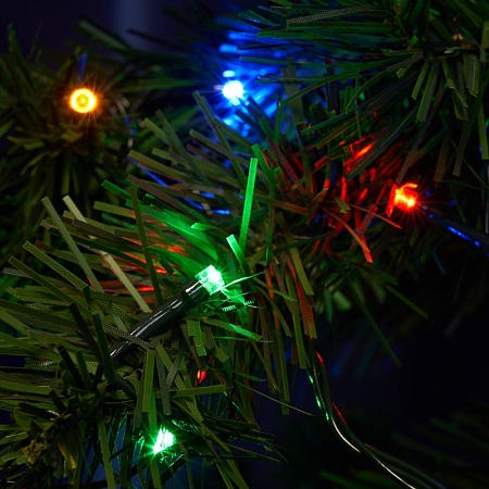 Светодиодная гирлянда Feron CL34 линейная, 10 м +1.5м 230V мультиколор, c питанием от сети,эффектом стробов, черный шнур - фото