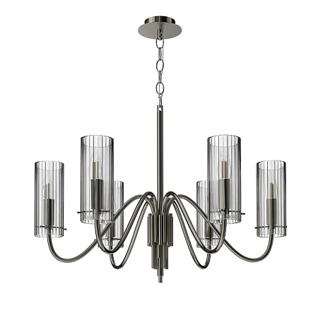 Светильник подвесной ST-Luce никиль/прозрачный E14 6*40W SL2005.103.06 - фото