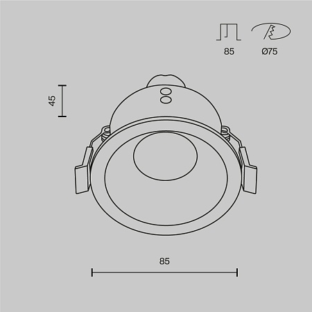 Встраиваемый светильник Technical DL032-2-01W-1(N) - фото
