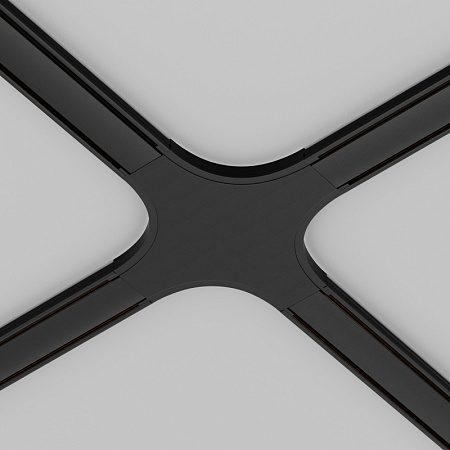 Коннектор питания X-образный Radity черный - фото