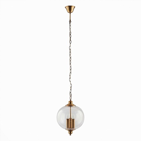 Светильник подвесной ST-Luce Золотистый/Прозрачный E14 3*60W SL362.203.03 - фото