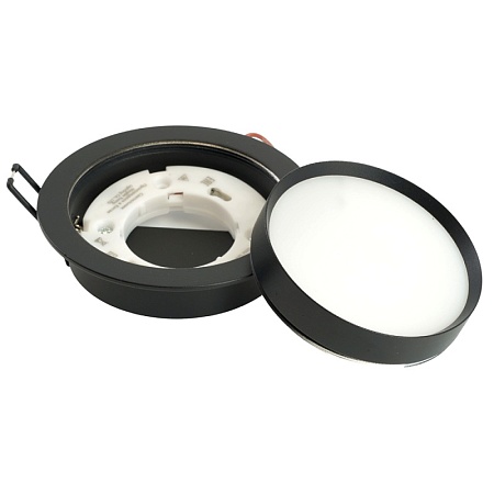 Светильник встраиваемый Feron DL507 потолочный GX53 черный круг - фото