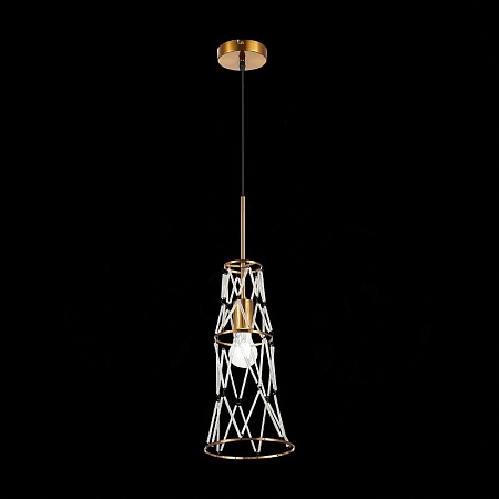 Светильник подвесной ST-Luce Золотистый/Золотистый, Прозрачный E27 1*60W SL1016.203.01 - фото
