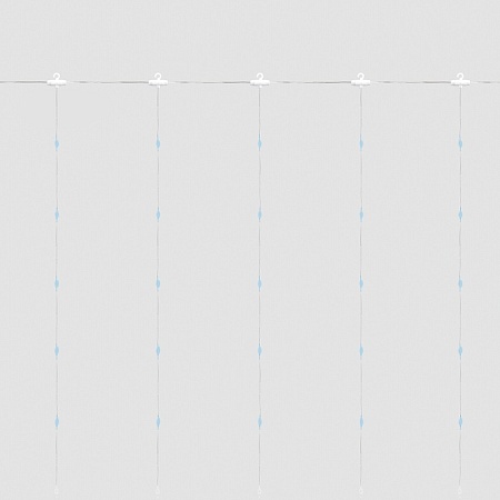 Светодиодная гирлянда Feron CL590 занавес типа Роса 2*2м  + 2м 5000К USB прозрачный шнур - фото