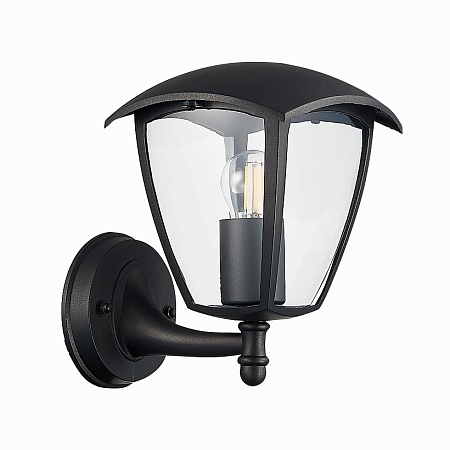 Светильник уличный настенный ST-Luce Черный/Черный, Прозрачный E27 1*40W SL081.401.01 - фото