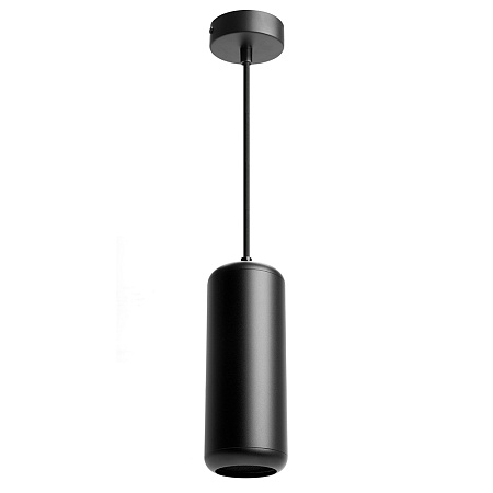 Светильник потолочный Feron HL3658 Barrel ECHO levitation  12W, 230V, GX53, чёрный, с  антибликовой сеточкой, на подвесе 1,7 м - фото