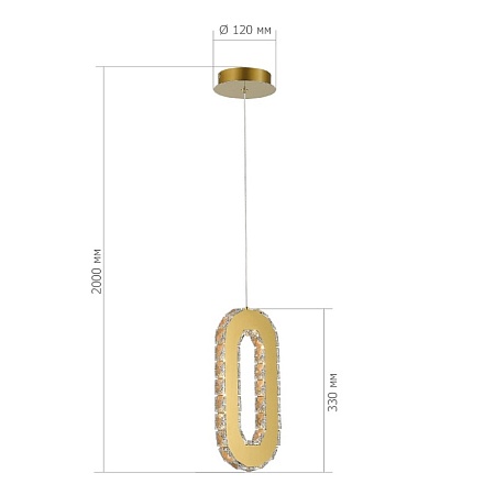 Светильник подвесной ST-Luce Золотистый/Золотистый, Прозрачный LED 1*9W 3000K SL6506.203.01 - фото