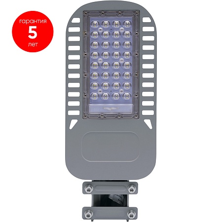 Светодиодный уличный консольный светильник Feron SP3050 30W 4000K 230V, серый - фото