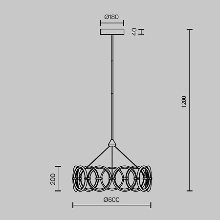 Подвесной светильник Maytoni MOD357PL-L40BS3K - фото