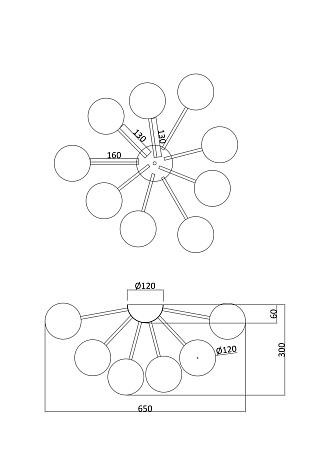 Потолочный светильник Freya Alexis FR5120CL-09G - фото