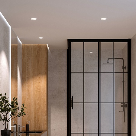 Светильник встраиваемый светодиодный Arco 12W 3000K белый IP44 15274/LED Elektrostandard - фото