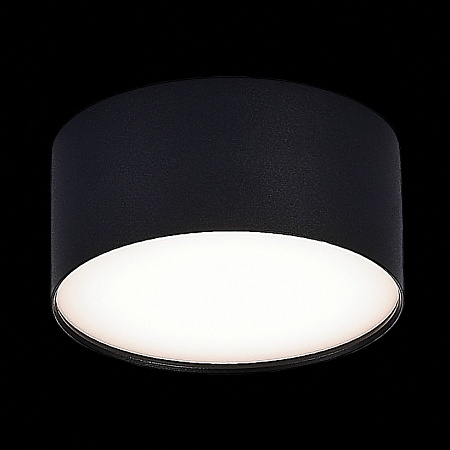 Светильник потолочный Черный LED 1*12W 4000K 1 080Lm Ra>90 120° IP20 D120xH55 185-265V ST606.442.12 - фото
