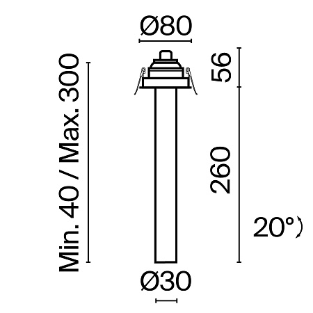 Встраиваемый светильник Technical Focus T C140RS-L300-7W3K-B - фото
