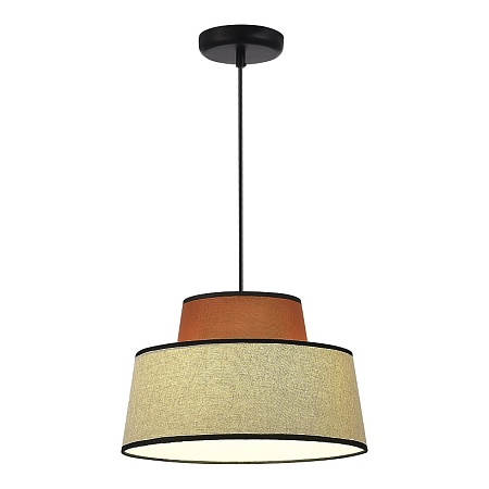 Светильник подвесной ST-Luce Черный/Кирпичный,Бежевый, Черный E27 1*40W SL1354.423.01 - фото