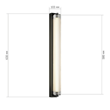 Светильник настенный ST-Luce Черный/Прозрачный LED 1*20W 4000K SL6224.411.01 - фото