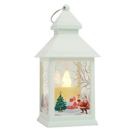 Световая фигура Свеча "Рождество" 1LED (батарейки в компл), 13,5см, белый, LT129 - фото