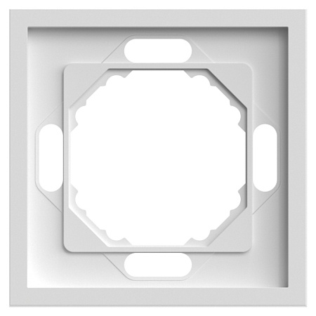Рамка STEKKER, PFR00-5001-01 1-местная, серия Эмили, белый фарфор, soft touch - фото