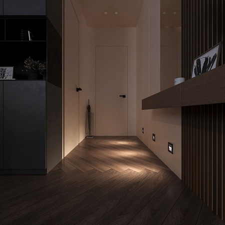 Встраиваемая LED подсветка три режима с датчиком движения (серебряный) W1154606 - фото