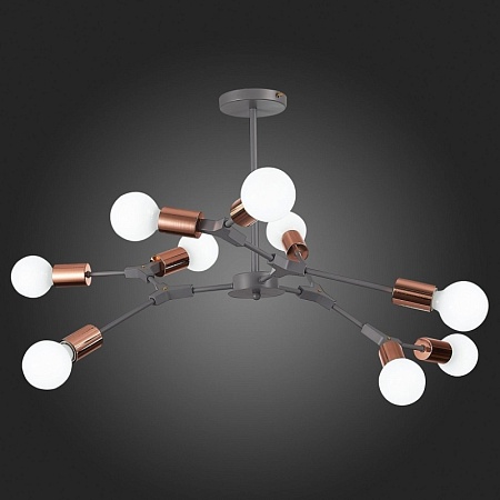 Светильник потолочный Серый, Розовое золото E27 9*60W SLE106403-09 - фото