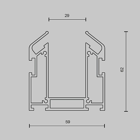 Профиль для шинопровода Technical TRA034MP-212S - фото