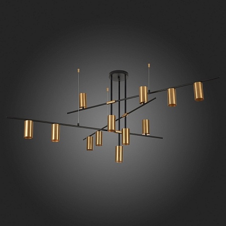 Светильник потолочный ST-Luce Черный/Латунь GU10 12*7W SL1206.402.12 - фото