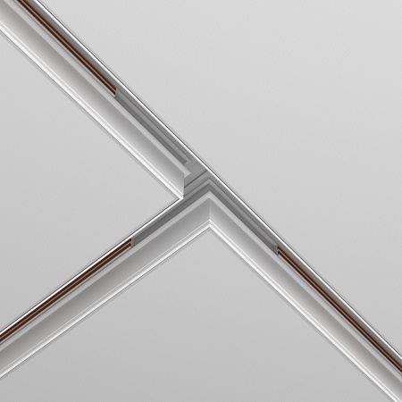 Коннектор Т-образный Exility встраиваемый под ГКЛ 12,5мм, белый - фото