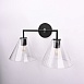 Бра Rh Utilitaire Funnel Shade Double Sconce Black Imperiumloft 123266-22 - фото