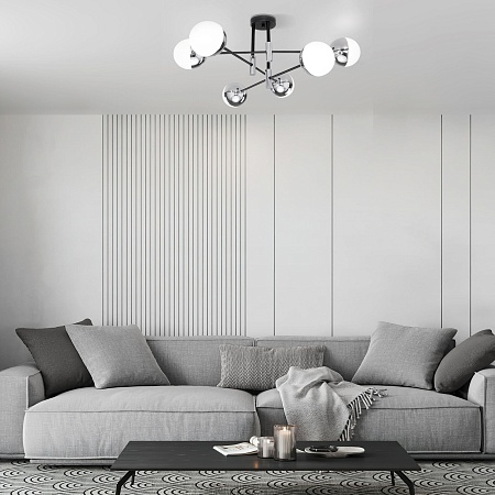 Потолочный светильник Eurosvet 70129/6 хром Smart - фото