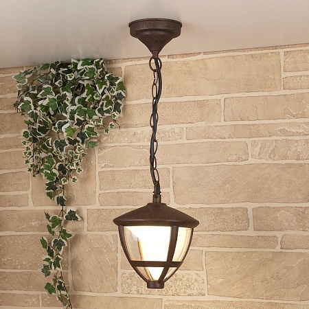 Уличный подвесной светодиодный светильник Gala H брауни IP44 GL LED 3001H - фото
