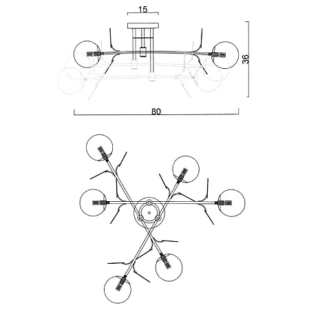 Потолочная Люстра Matisse B D80 Black Multicolor Imperiumloft 194950-23 - фото