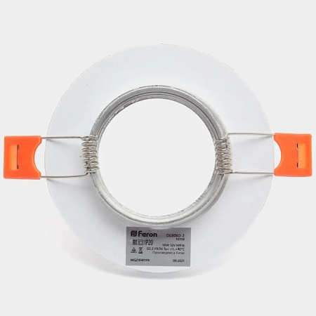 Светильник встраиваемый Feron DL8060-2 потолочный MR16 G5.3 мерацющее серебро - фото